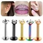 1Pcs Surgical Steel Stud Labret Bars Tragus Helix Monroe Piercing Lip Ear Ring *