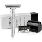 QShave Adjustable Safety Razor with Magnetic Cover