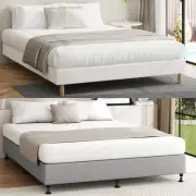 Oikiture Bed Frame Queen Double King Single Bed Base Platform Fabric