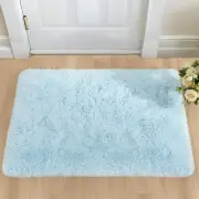 Area Rugs for Bedroom, 2x3 Door Mat Washable Small Light Blue Bedside