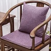 Chair Cushion 1.2" Thick High-Density Foam Seat Pad With Anti-Slip Bottom, Removable Washable Cover For Solid Wood Furniture, Tea Table Chairs, Square Dining Chair(Size:Pillow18x18inch,Color:Purple)