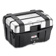 GIVI Trekker 46 Suitcase Set Monokey with Alu Cover, black-silver Black Silver