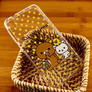 Rilakkuma 拉拉熊/懶懶熊 HTC Desire EYE 彩繪透明保護軟套-點點好朋友