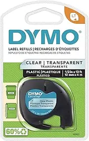 DYMO LetraTag Labeler Plastic Tape 12mm x 4M Clear