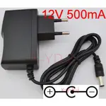 12V 500MA AC/DC 12V 0.5A 開關電源適配器反極性負極內 5.5MM X 2.1-2.5MMA770