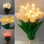lamp Desk Light Night Light Artificial Tulips Table Lamp Tulips Flowers