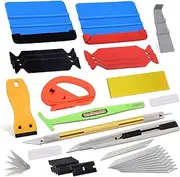 NEWISHTOOL Car Wrap Tools PPF Installation Kit Vinyl Wrap Tool Kit with Felt Squeegee, Film Cutter, Bubble Release Pen, Utility Knife for Car Wrapping, Window Tint Application & Wallpaper Smoothing