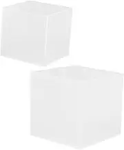 2pcs Transparent Square Epoxy Molds for Resin Casting High Clarity Silicone Cube Moulds for Candle Making Versatile for Craft Projects