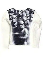 Star Wars Girls Quilted White Zip Front Clone Trooper Jacket Coat