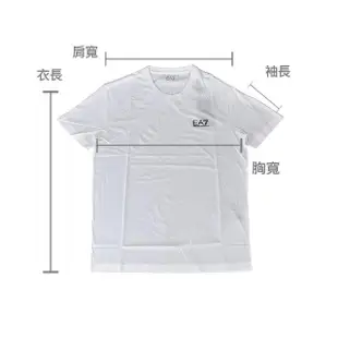 【EMPORIO ARMANI】EMPORIO ARMANI EA7黑字母LOGO純棉短袖T恤(S/L/XL/白)