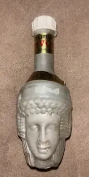 Vintage OUZO FAVORI Greek God Goddess Double Bust Bottle