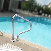 Stainless Steel Swimming Pool Handrail, 3-Bend Outdoor Pools Hand Rails Non-Slip Stairs Railing Safety Entry Aid Grab Handle for Spa Water Park Safey (Size : 1 - pcs)