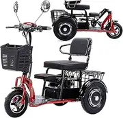 Folding 3-Wheeled Mobility Scooter, Mobile Electric Wheelchair for Older Adults, Compact Travel Scooter with Long Battery Life