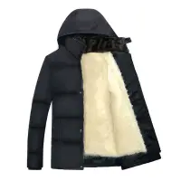 在飛比找蝦皮購物優惠-男士棉衣 men down jacket 冬季中老年男士刷毛