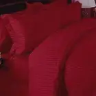 Red Striped Queen 4 Piece Bed Sheet Set 1000 Thread Count 100% Egyptian Cotton