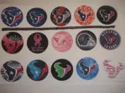Houston Texans mix buttons flat backs or pin badges embellishments magnets