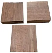 3 Nice Claro Walnut blocks, 8" x 8" x 2 1/8", dry, Turn, carve 1 lot 122123-3