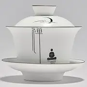 KANGDIA 175ml Hand Painted Tea Ceremony Accessories Ceramic Gaiwan Zen Kung Fu Tureen Bowl