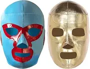 Nacho Libre and Ramses (2 Pack) | Authentic Lucha Libre Costume - Adult Size | Mascaras de Luchador by Three Mask | Made in Mexico