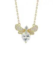 Glaze Jewelry 14K Plated Silver CZ Bee Necklace