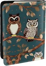[JEJEA] Owls on Tree Branches Print Travel Organizer Credit Cards Case Passport BookPassport Holder Cover Wallet forTraveling,, Black, One Size