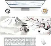 Giecy Mouse Pad, Computer Desk Mat 90 x 40 cm Large Mousepad Desk Pad Mat, XXL Extended Keyboard Mouse Pad Mats Gaming Mousemat Desk Protector Pad for Home Office Laptop (Ink Painting)