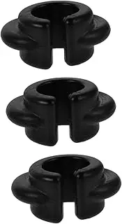 SWOOMEY 3pcs Hook Rod Stop Clothing Hangers Hooks Coat Hanger Clothes Hanging Rack Paddle Board Accessories Clothes Racks Car Pole Stoppers Paddleboard Hangers Polyurethane Black