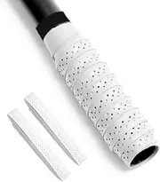 2 Grips Tennis Racket Grip Tape - Precut and Dry Feel Tennis Grip - Tennis Overgrip Grip Tape Tennis Racket - Wrap Your Racquet for High Performance (White)
