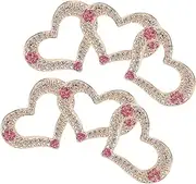 [UTHCLO] 10Pcs Shiny Heart Applique Patches for DIY Clothing and Handbags Decorative Garment Patch Accessories for Fashion Sewing and Craft Projects
