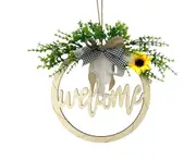 C255 Christmas Hollow Welcome Wreath Doorplate Christmas Decoration Doorplate Decoration Home Door Hanger