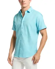 Robert Graham Odyssey Printed Short Sleeve Button Front Shirt