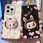 Cute Labubu 3d Phone Case For iPhone 11 12 13 14 15 16Pro Max Mobile Skin Cover