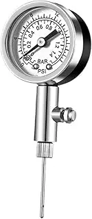DINHEAROM 1Pc Heavy Duty Air Pressure Measuring Tool for Football Volleyball Basketball Accurate Pressure Gauge for Inflatable Sports Balls Convenient and Durable Design