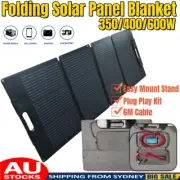 12V Solar Blanket Kit 350W 400W 600W Folding Solar Panel Mat Mono 6M Cable USB