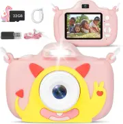 Kids Camera with Flashlight & 2.4In Screen, 1080P Dual Lens Toddler Camera- Chri