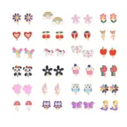 24 Pairs No Pierced Earrings Clip on Earrings Girls Dress up Jewellery