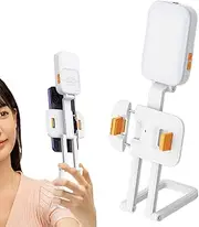 Phone Stand for Recording | Smartphone Stabilizer with Light,Portable Anti-Falling Phone Mount for Live Stream, Conferencing