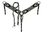 Sleek Storm Mohair One Ear Headstall and Breastcollar Set
