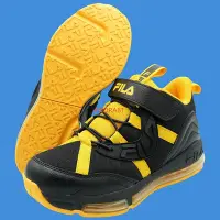 在飛比找Yahoo!奇摩拍賣優惠-FILA B409Y-009 黑X黃 高筒單黏帶籃球鞋(童鞋