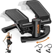 Twist Steppers for Home Workouts - Resistance Bands, 330LBS Capacity, Black