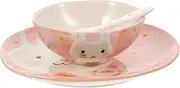 Hoement Toddler Plate and Bowl Set Rabbit Pattern Dishware Set for Boys and Girls