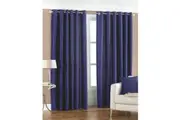 Riva Home Fiji Faux Silk Ringtop Curtains (Royal Blue) (46x72 (117x183cm))