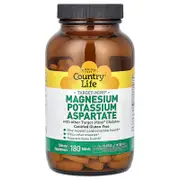 Country Life, Target-Mins, Magnesium Potassium Aspartate, 180 Tablets