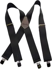 [Hold-Up Suspender Co.] Holdup Contractor Series 2" X-back Work Suspenders with Patented No-slip® Clips
