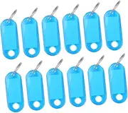 Veemoon 30pcs Number Mark Label Keychain Label Id Label Plastic Key Tags with Labels White Key Tags Key Chains Keychain Tags Label Key Tag Labels Key Chain Label Key Tags Plastic Blue