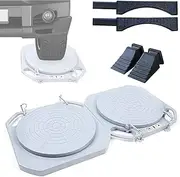 1 Pair Wheel Alignment Turn Plates, 360° Car Turntable Turn Plates Tools, Magnesium Alloy Car Truck Front End Wheel Alignment Turn Plate, Transition Blocks & Thrust Pads, for Garage, Auto Repair Shop