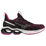 Mizuno - Womens Wave Creation 23 Waveknit Performance Running Shoes (Black/Purple)