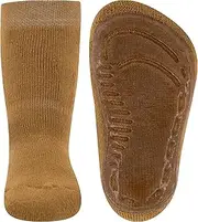 [EWERS] Soft Step Plain Socks with Non-Slip Sole for Boys and Girls, 1 Pair of Non-Slip Children's Socks with Rubber Sole