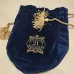 皇家禮炮 ROYAL SALUTE 蘇格蘭威士忌 21年高質感 寶藍 乾淨絨布袋 束口 收納袋
