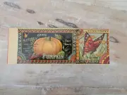 Butterfly Brand Golden Pumpkin Patch Halloween 1890's Food Can Label Lithograph